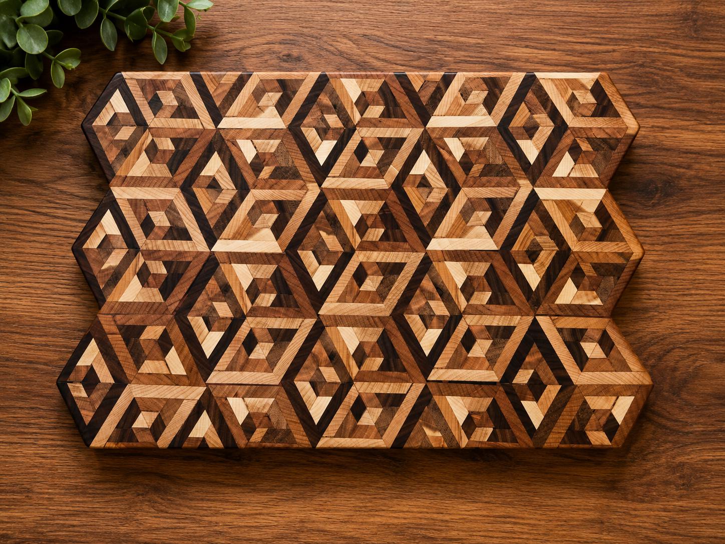 LeMaster Works Impossible Cube end-grain cutting board